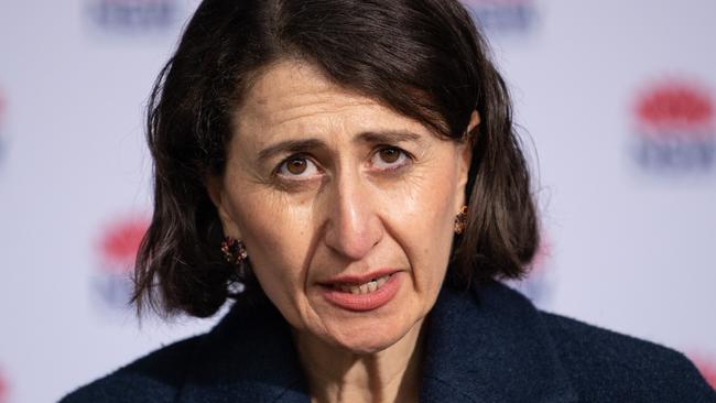 SYDNEY, AUSTRALIA - NewsWire Photos JULY 9, 2021: NSW Premier Gladys Berejiklian speaking to media at a press conference update on COIVID-19. Picture: NCA NewsWire / James Gourley