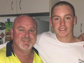 Jack Beasley (right) with dad Brett. Picture: Facebook