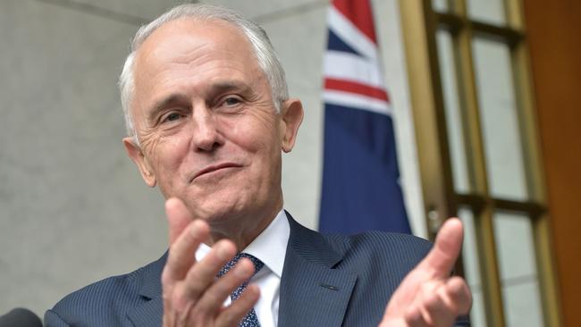 Malcolm Turnbull detailed how the leadership battle would take place on Friday. Picture: AFP