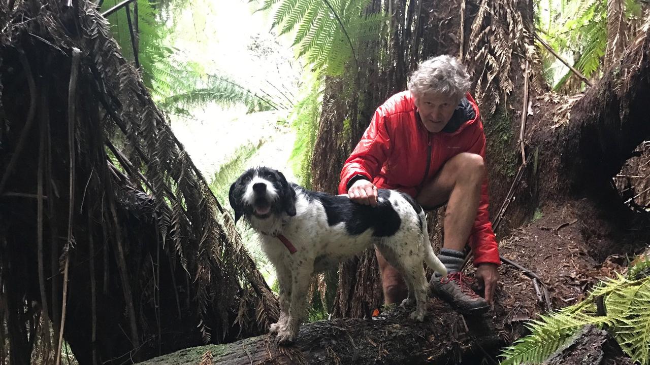 Missing Launceston man Bruce Fairfax who disappeared at Duckhole Lake track, south of Dover. This photo was taken of him shortly before he disappeared. Picture: Twitter