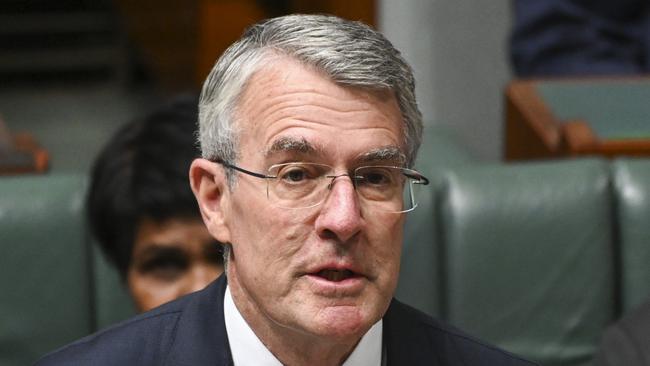 CANBERRA, AUSTRALIA - MARCH 30: Attorney-General Mark Dreyfus reads the Constitution Alteration (Aboriginal and Torres Strait Islander Voice) 2023 bill in the house of representatives on March 30, 2023 in Canberra, Australia. The Albanese Government said in a release last week that it is taking the next steps on the path to constitutional recognition through a Voice by introducing a Constitution Alteration Bill into the Parliament. The question the Parliament will now consider to be put to the Australian people at the 2023 referendum will be "A Proposed Law: to alter the Constitution to recognise the First Peoples of Australia by establishing an Aboriginal and Torres Strait Islander Voice. Do you approve this proposed alteration?" (Photo by Martin Ollman/Getty Images)