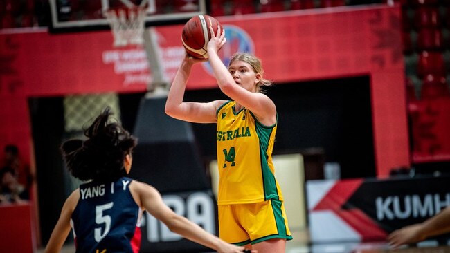 Jess Petrie in action. Picture: Basketball Queensland