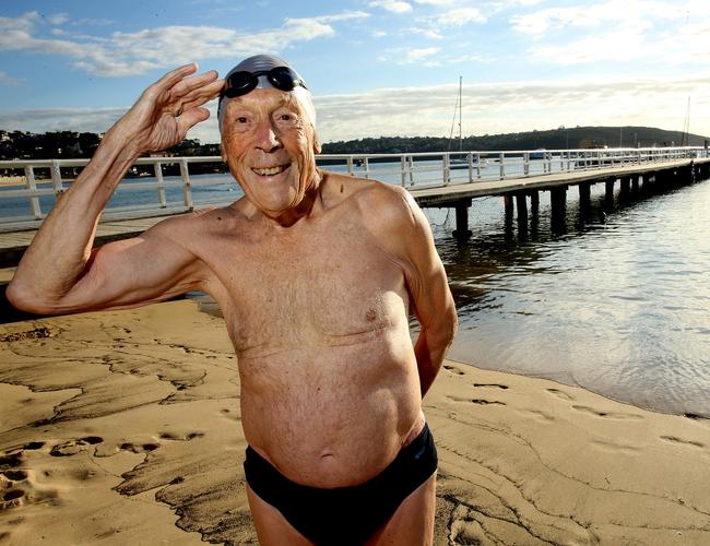 Mosman resident Bill Walker, 87, won five — mostly gold — medals in the World Masters Games in New Zealand in April. Picture: Annika Enderborg