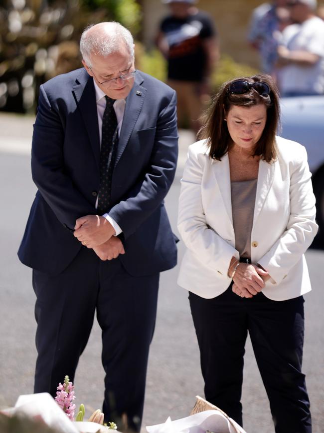 The couple were emotional at the tribute. Picture: NCA NewsWire / Grant Viney