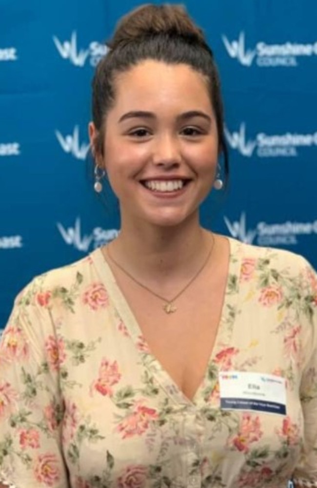 Climate change activist Ella Woodborne was named as the Sunshine Coast young citizen of the year in 2020.