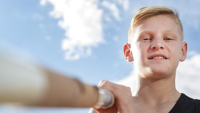 Wilson Cram competed in the Victorian Junior Athletic Championships and won his age event in the U/16 boys polevault and took out the National title for the U/16 boys polevault jumping 3.65m. Picture: Ellen Smith