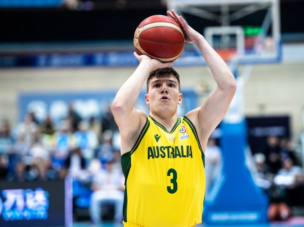 Dejan Vasiljevic playing for the Boomers in an Asia Cup qualifier.