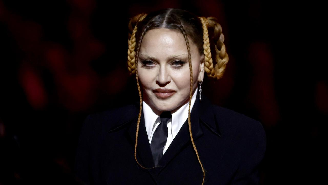 Madonna speaks onstage during the 65th GRAMMY Awards. (Photo by Frazer Harrison/Getty Images)