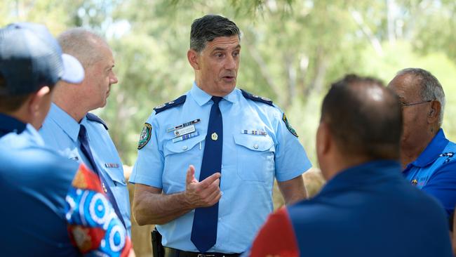 NSW Police Deputy Commissioner Paul Pisanos in Moree last week. Picture: David Swift