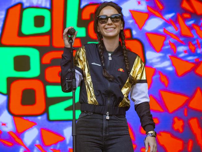 Amy Shark performs on day three of Lollapalooza in Chicago in August. Picture: Michael Hickey/Getty Images)