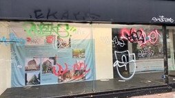 Shop fronts are being victim to vandalism in Hunter St.