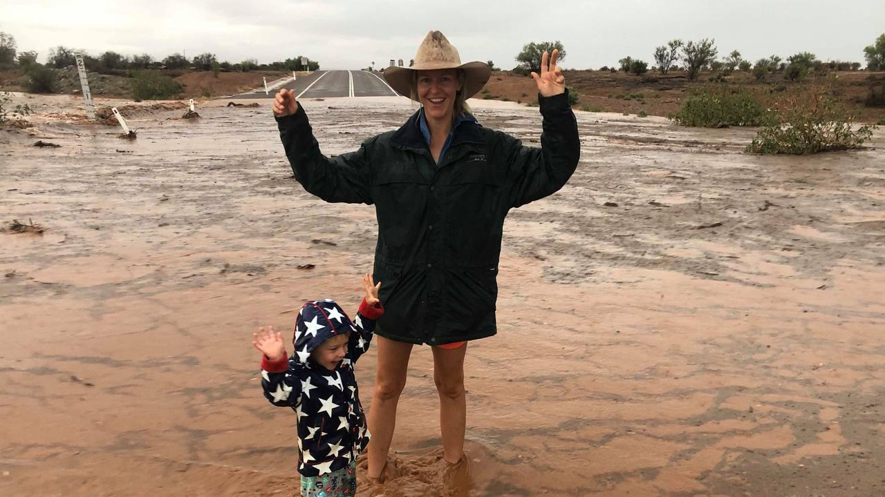 Archie 3, with Rachael Hilder at Craddock after heavy rains. Photos; Richard Anderson.