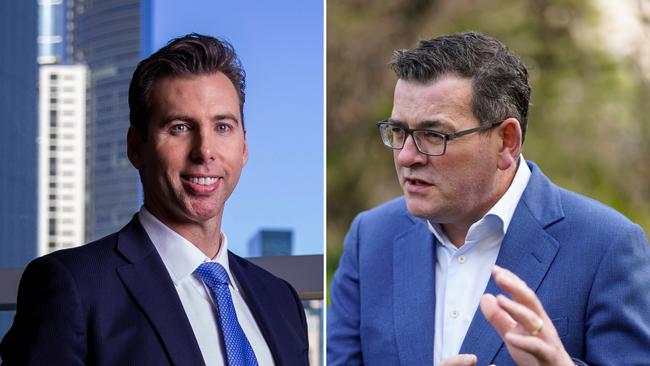 (L-R) Grant Hackett has called out Dan Andrews over the decision to cancel the 2026 Commonwealth Games.