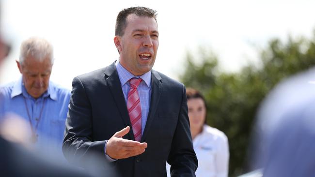 Campbelltown mayor George Brticevic at the opening of Gregory Hills Drive. (AAP Image / Angelo Velardo)