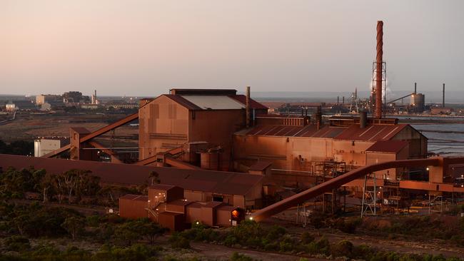 Whyalla’s steel manufacturing plant as it looks today. Picture Campbell Brodie.