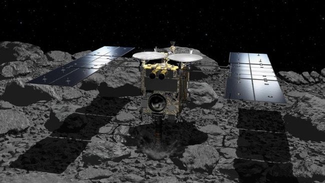 Japan’s Hayabusa2 collected samples from an asteroid. Credit: Japan Aerospace Exploration Agency/Deutsches Zentrum für Luft- und Raumfahrt