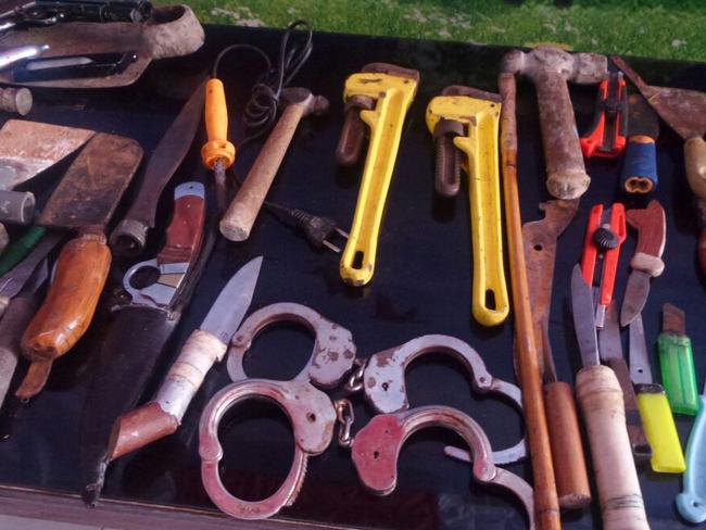 Secret weapons ... what was found inside cells within Kerobokan Jail. Picture: Supplied