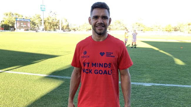 Melbourne’s Neville Jetta is an ambassador for Tackle your feelings. Picture: Supplied