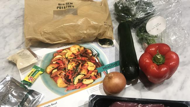 Meal kit review by Source SA Marley Spoon Spanish-Style Beef preparationPicture: Jess Galletly