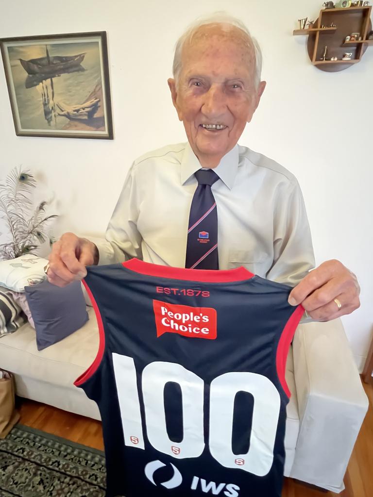 He’s been a diehard fan of the Norwood Redlegs his whole life. Pictures: Rebecca Whitfield-Baker