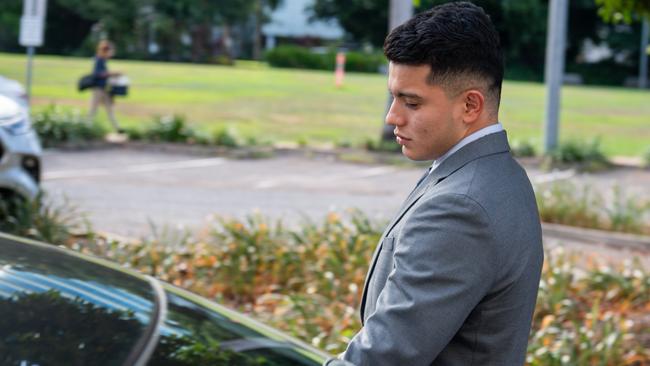 US Marines Lester Rodriguez Turcios leave the Supreme Court in Darwin. Picture: Pema tamang Pakhrin