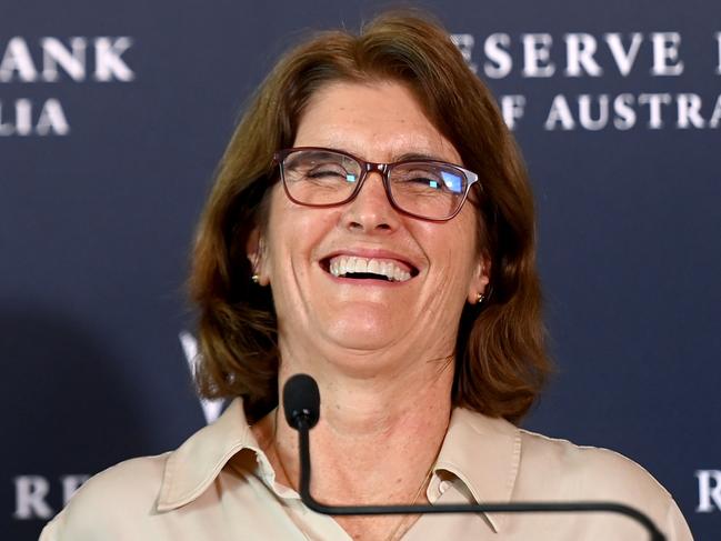 SYDNEY, AUSTRALIA.NewsWire Photos. March 19, 2024.Reserve Bank of Australia Governor Michele Bullock during press conference.Picture: NCA NewsWire / Jeremy Piper