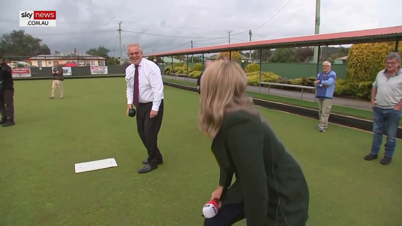 Scott Morrison cracks up over well-timed pun