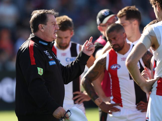 Ross Lyon will have a clear message for his Saints this week. Picture: Mark Metcalfe/AFL Photos/Getty Images