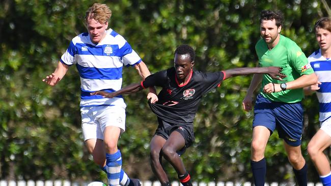 GPS First XI football between Terrace and Nudgee College. Saturday May 6, 2023. Picture, John Gass