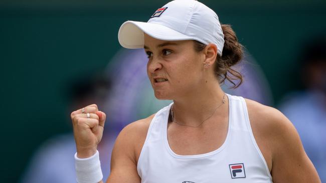 Barty is on the brink of Wimbledon history. Picture: Getty Images