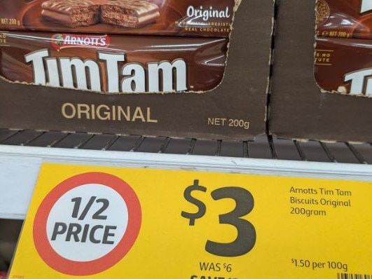 Aussies were disbelieving that Tim Tams were sold at $6. Picture: X/Paul Karp