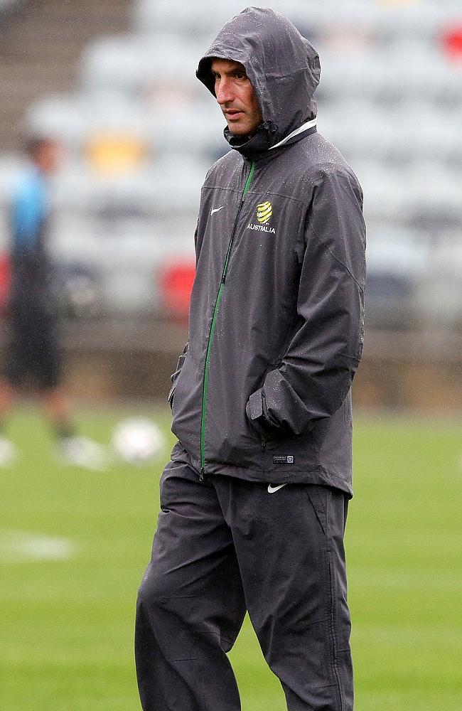 Socceroos assistant Aurelia Vidmar takes the training session. Picture: Sarah Reed