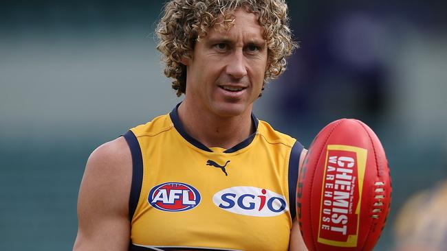 Matt Priddis at Eagles training. Picture: Wayne Ludbey