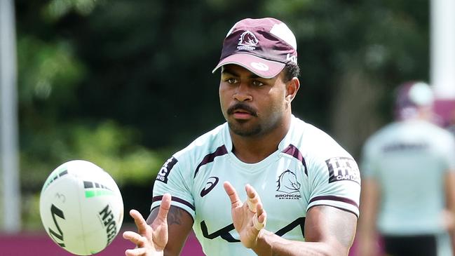 Ezra Mam, Brisbane Broncos training, Red Hill. Picture: Liam Kidston