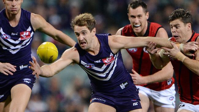 Fremantle’s Michael Barlow has joined the Gold Coast Suns. Picture: Daniel Wilkins