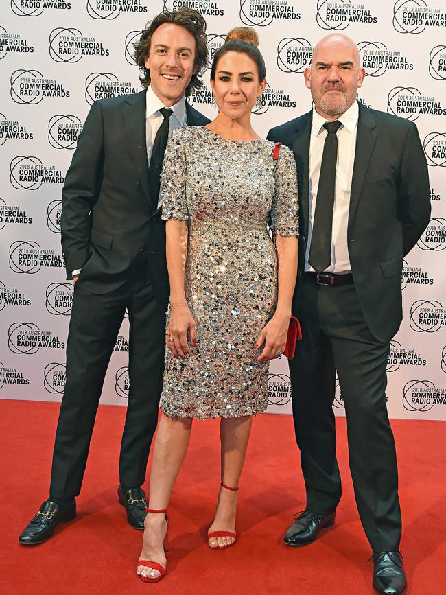 With co-hosts Kate Ritchie and Marty Sheargold at this year’s Australian Commercial Radio Awards where they won Best Networked Program.