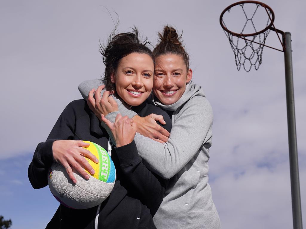 Netball will always bind the Browne sisters together. Picture: AAP Image/Michael Dodge