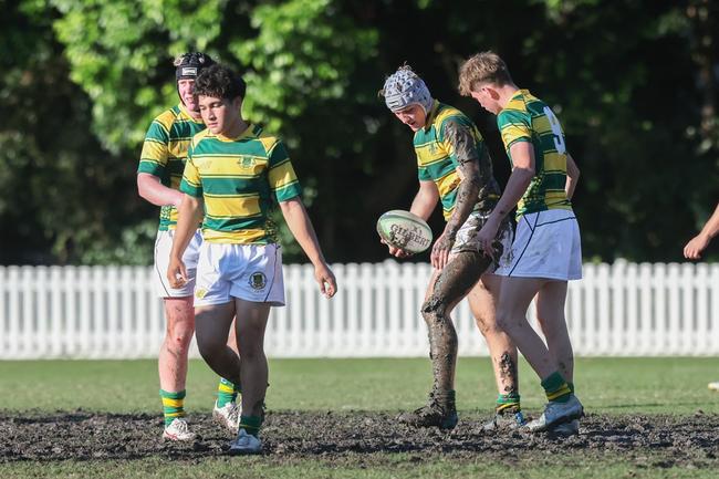 Onosa’i Cvetko-Lueger (left) scored a try for St Patrick’s.
