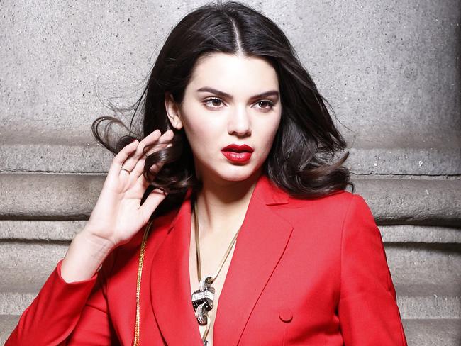 Model ... Kendall Jenner poses as the new face of Estee Lauder. Picture: Splash News