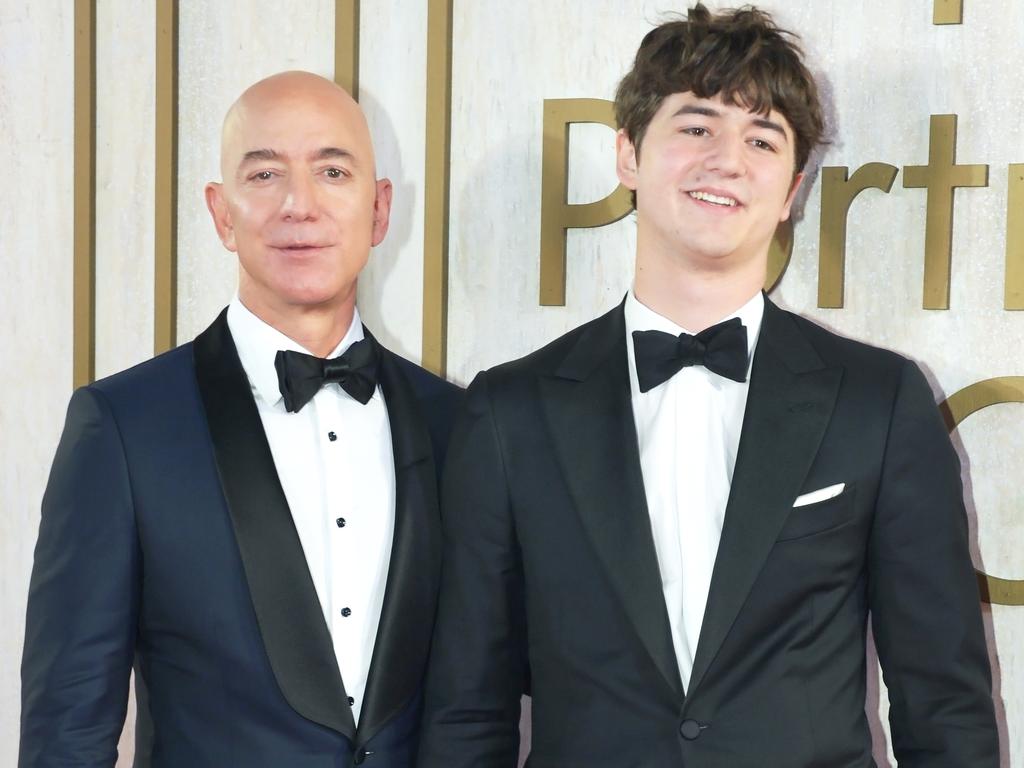 Bezos and his son, Preston Bezos, attend the 2019 American Portrait Gala at the Smithsonian National Portrait Gallery. Picture: Getty Images