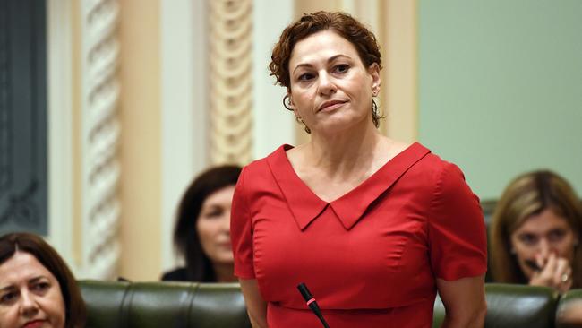 Jackie Trad wouldn’t be drawn into questions over under-treasurer Jim Murphy’s $297,000 termination payout during Queensland Parliament today. Picture: AAP/Dan Peled