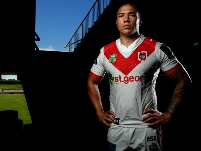 St George Illawarra star Tyson Frizell is confident he can overcome a back injury before round one. Picture: Gregg Porteous