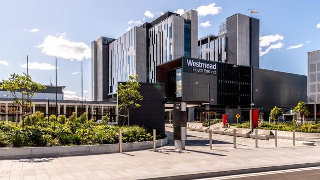 Westmead Hospital cleaners want better PPE. Picture: Monique Harmer