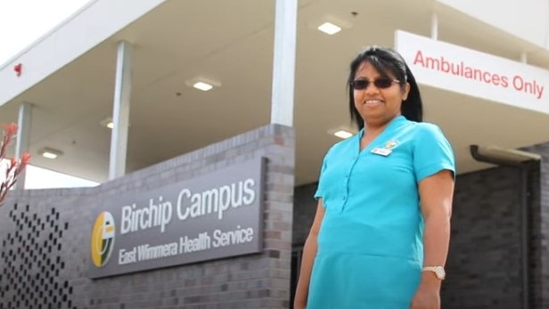 Rainey Daniel, the nurse unit manager for the Birchip Campus of East Wimmera Health Service is one of those featured on a new campaign to attract people to live in the Mallee town.