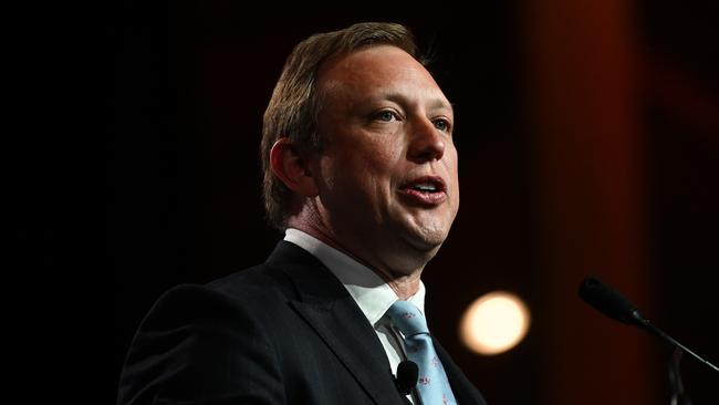 BRISBANE, AUSTRALIA - NewsWire Photos - AUGUST 6, 2024. Queensland Premier Steven Miles delivers his first State of the State address at a CEDA luncheon. Picture: Dan Peled / NewsWire