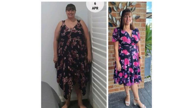 Before and after: "I began withdrawing from friends and social events, I didn't want to be seen in public. I couldn't find clothes I liked or felt comfortable wearing," Belinda tells Body+Soul. Image: Suppled.