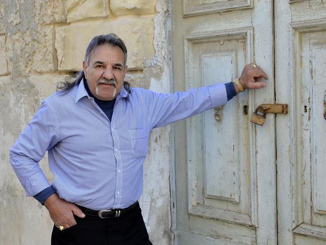 Alex Vella, National President of the Rebels, pictured here in the Mosta district of Malta, where he now resides. His Australian residency visa was cancelled in 2014. Picture: David Dyson