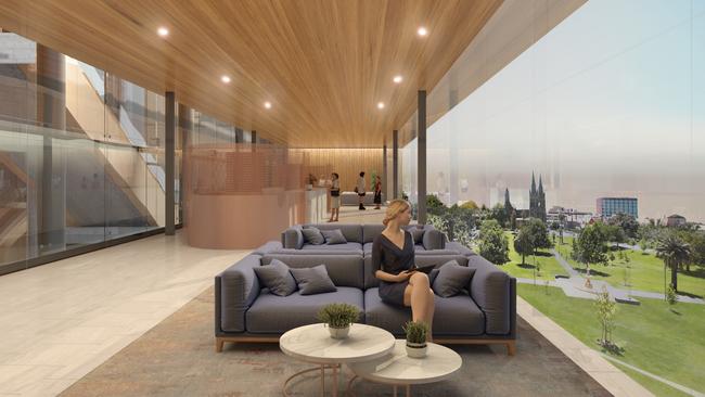 An artist’s impression of the proposed hotel’s interior. Picture: Supplied