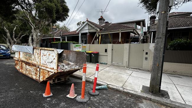 Outside the home where the man fell on Coogee Bay Rd.