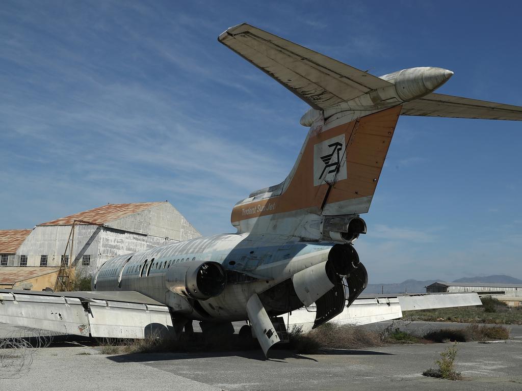 A plane in its final resting place at the abandoned airport. Picture: Sean Gallup/Getty Images